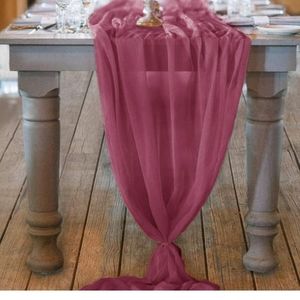Burgandy table runner